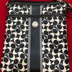 Black and white coach crossbody purse!